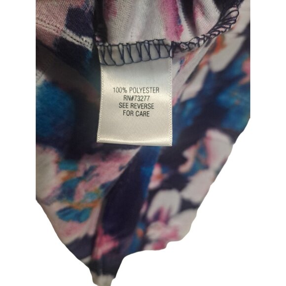 Simply Vera Vera Wang Floral Short Sleeve Tee - Purple and Pink - Picture 4 of 7